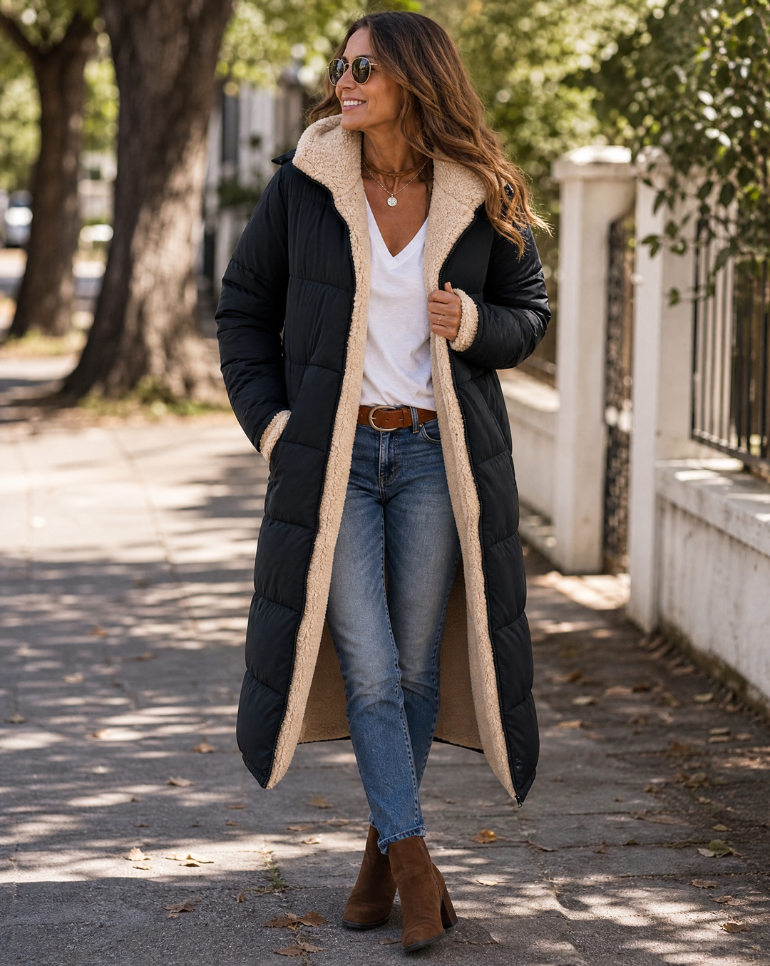 Дамско Дълго Зимно Палто с Капюшон