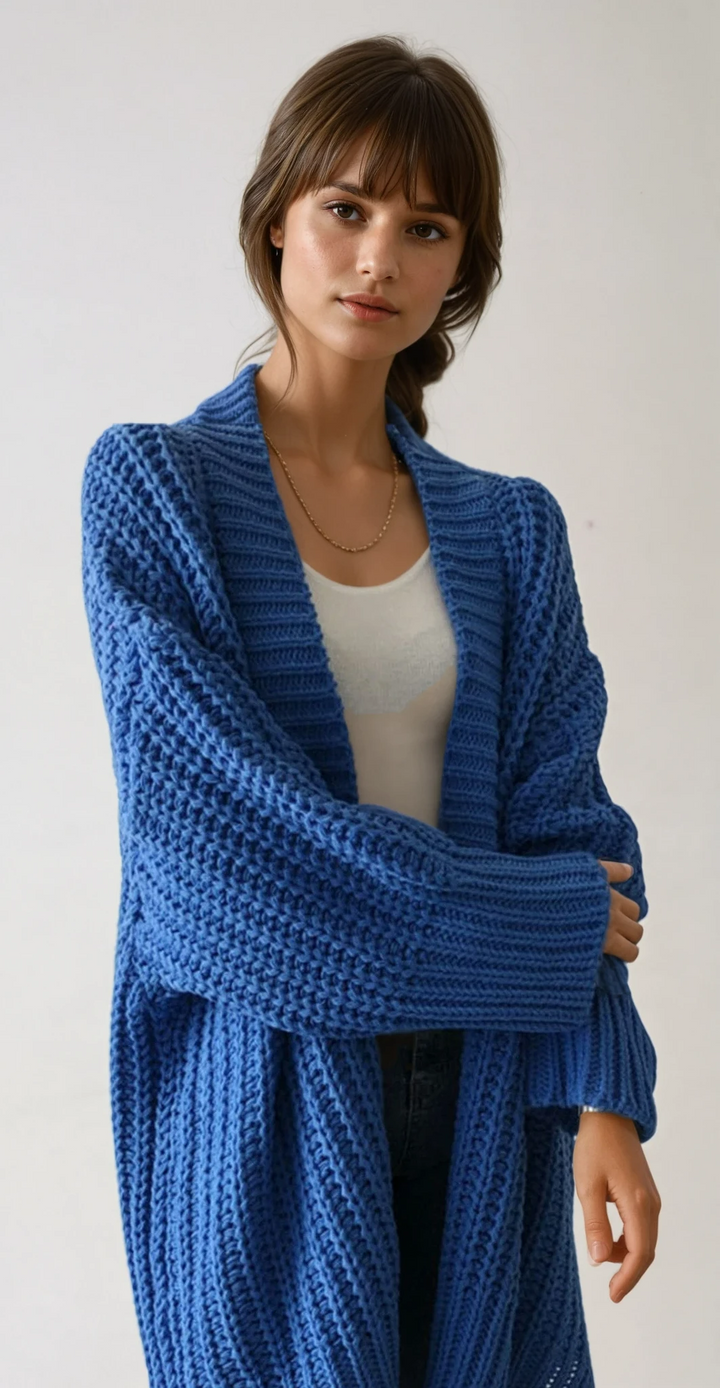 Уютен плетен кардиган с Oversize дизайн