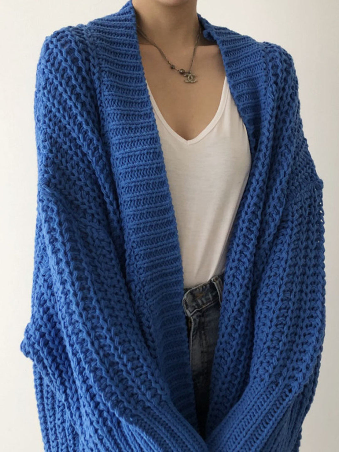 Уютен плетен кардиган с Oversize дизайн