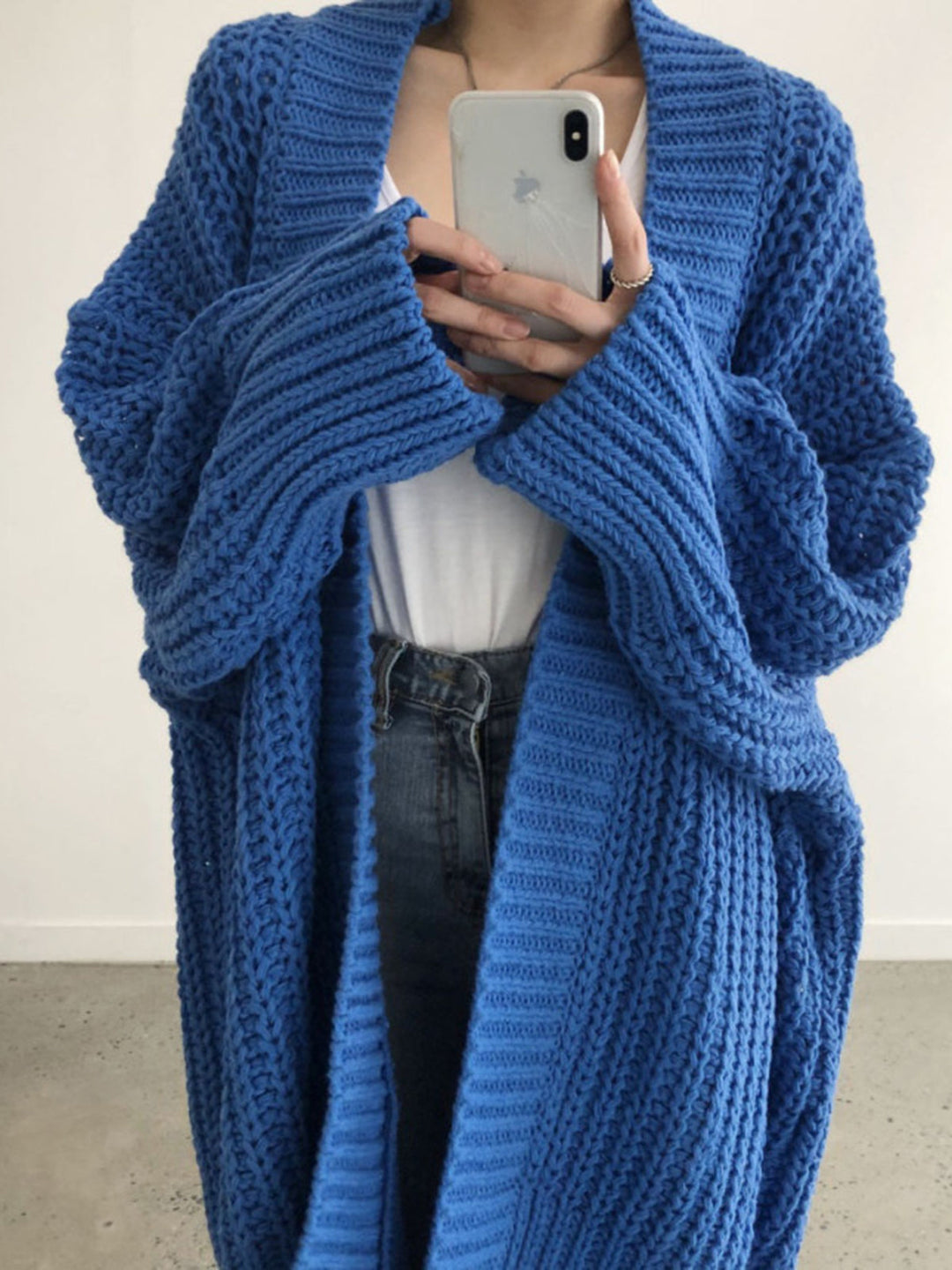 Уютен плетен кардиган с Oversize дизайн