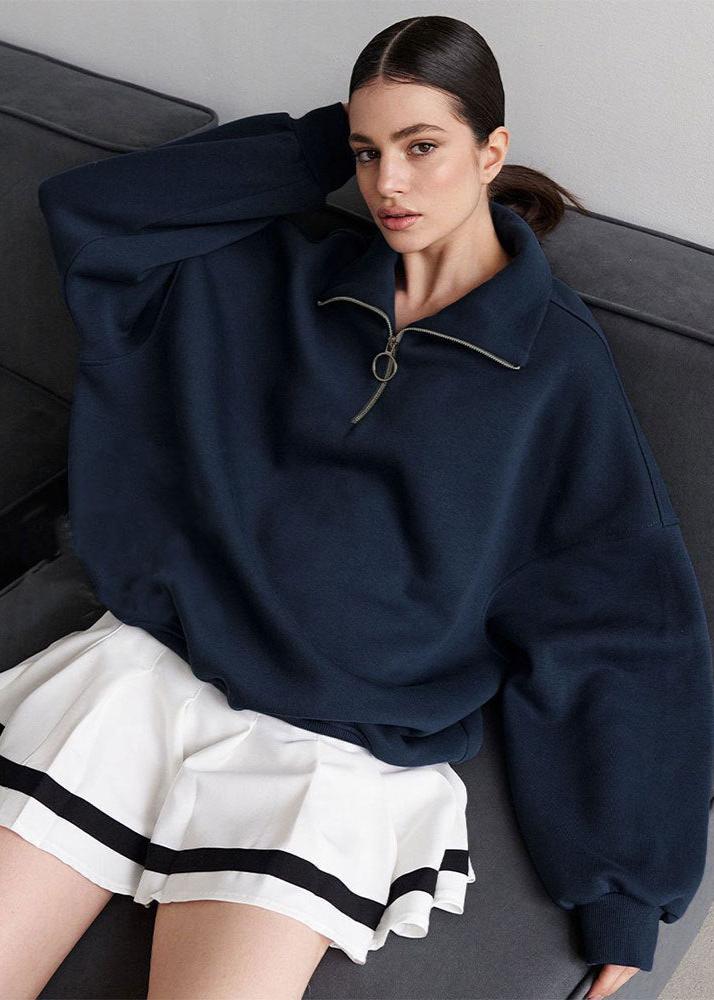 Суичър с цип и удобна свободна кройка